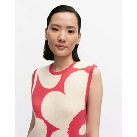NWT Marimekko Tilma Unikko Sweater Vest Size M Anthropologie - Picture 3 of 7
